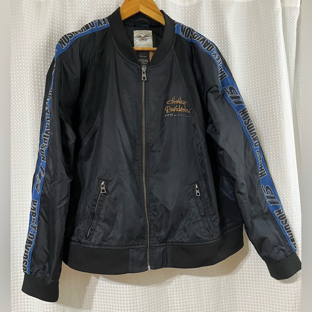 Harley-Davidson 115th Anniversary Black Jacket with Gold and Silver Emblem